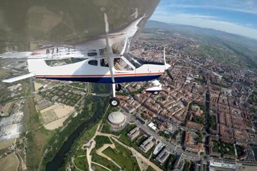 Cessna aircraft in flight